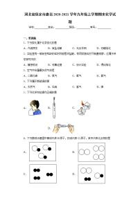 河北省保定市唐县2020-2021学年九年级上学期期末化学试题(word版含答案)