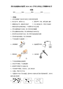 四川省成都市高新区2020-2021学年九年级上学期期中化学试题（word版含答案）