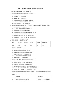 2019年山东省威海市中考化学试题+答案+解析