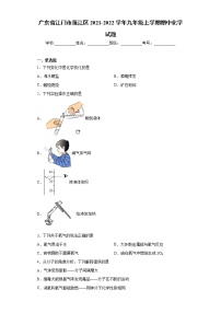 广东省江门市蓬江区2021-2022学年九年级上学期期中化学试题（word版 含答案）