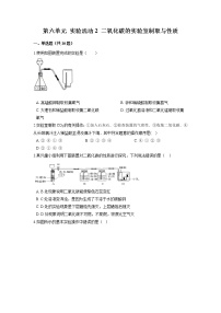 初中化学人教版九年级上册第六单元 碳和碳的氧化物实验活动2 二氧化碳的实验室制取与性质复习练习题