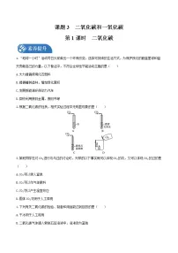 初中化学人教版九年级上册课题3 二氧化碳和一氧化碳第1课时同步达标检测题