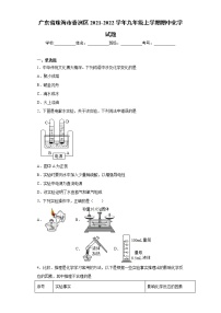 广东省珠海市香洲区2021-2022学年九年级上学期期中化学试题（word版 含答案）