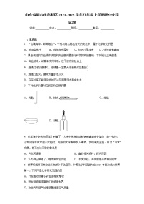 山东省烟台市高新区2021-2022学年八年级上学期期中化学试题（word版 含答案）