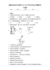 湖南省永州市冷水滩区2021-2022学年九年级上学期期中化学试题（word版 含答案）