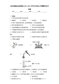 山东省临沂市蒙阴县2021-2022学年九年级上学期期中化学试题（word版 含答案）