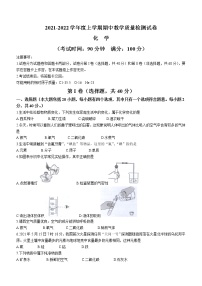 广西百色地区2021-2022学年九年级上学期期中化学试题（word版 含答案）