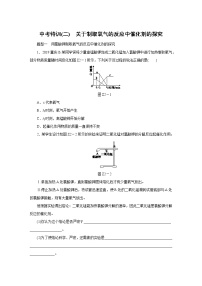 人教版初中化学  中考特训(二)　关于制取氧气的反应中催化剂的探究练习题