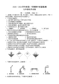 河北省秦皇岛市青龙县2020-2021学年九年级上学期期中考试化学试题（word版 含答案）