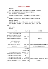 人教版 (五四制)九年级全册课题2 化学元素与人体健康教案