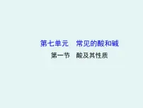 初中第七单元 常见的酸和碱第一节 酸及其性质背景图ppt课件