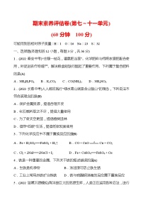 期末素养评估卷（第七~十一单元） 试卷—2020-2021学年九年级化学鲁教版下册