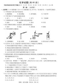 2021年青海省西宁市初中学考调研测试一（中考一模）化学试题