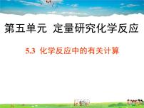 2020-2021学年第三节 化学反应中的有关计算示范课ppt课件