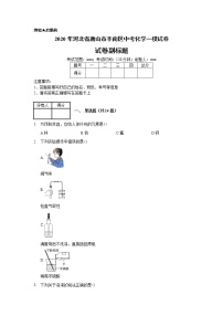 2020年河北省唐山市丰南区中考化学一模试卷_(带答案解析).docx