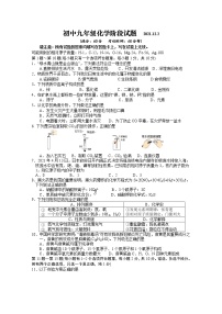 江苏省泰兴市2021-2022学年九年级上学期化学期中测试（word版 含答案）