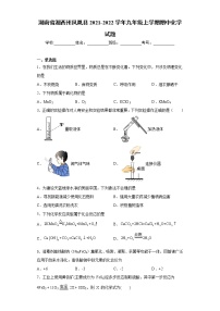 湖南省湘西州凤凰县2021-2022学年九年级上学期期中化学试题(word版含答案)