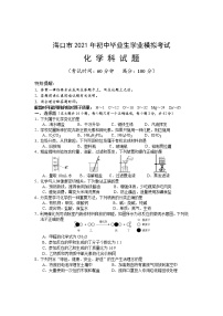 2021年海南省海口市初中毕业生学业模拟考试化学试题