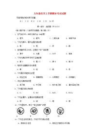 2021-2022人教版初中化学九年级上册期末测试卷（含答案） (8)