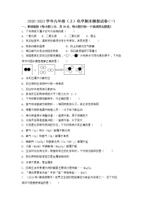 河南省永城市2021-2022学年九年级上学期化学期末模拟题(一)（word版 含答案）