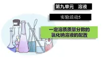 人教版九年级化学第9单元实验活动5:一定溶质质量分数的氯化钠溶液的配制课件PPT