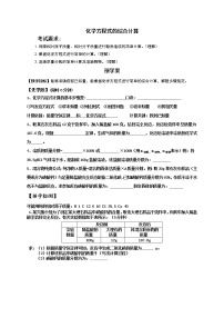 2021年中考一轮复习化学方程式的计算学案（无答案）