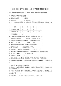 河南省洛阳市新安县2020-2021学年九年级上学期化学期末模拟题(二)（word版 含答案）