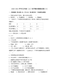 河南省濮阳市范县2021-2022学年九年级上学期化学期末模拟题(三)（word版 含答案）