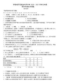 新疆伊宁市2020-2021学年九年级上学期期末考试化学试题（word版 含答案）