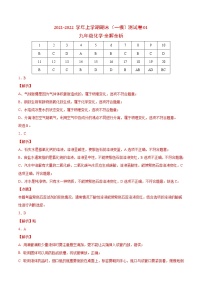 2021-2022学年九年级化学上学期期末测试卷（沪教版·上海）01（含考试版+全解全析+答题卡）