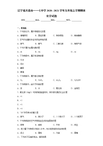 辽宁省大连市一一七中学2020--2021学年九年级上学期期末化学试题（word版 含答案）