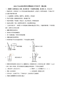 精品解析：2021年山东省菏泽市鄄城县中考一模化学试题（解析版+原卷版）