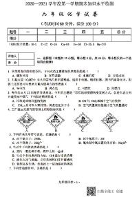 2020-2021学年广东省梅州市大埔县九年级上册化学期末试卷（图片版，无答案）