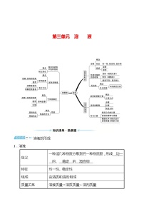 备战2022 鲁教版 中考复习 第三单元 溶液 学案