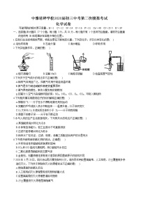 湖南省长沙市中雅培粹学校2019-2020学年度初三下学期中考第二次模拟考试化学试卷（word版，含答案）