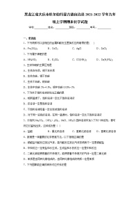 黑龙江省大庆市杜尔伯特蒙古族自治县2021-2022学年九年级上学期期末化学试题（word版 含答案）