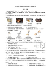 2021年秋学期九年级十一月份化学质检+答案练习题