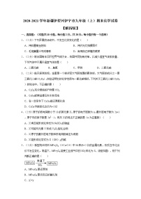 新疆伊犁州伊宁市2020-2021学年九年级上学期期末化学试卷（word版 含答案）