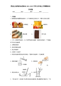 黑龙江省鸡西市虎林市2021-2022学年九年级上学期期末化学试题（word版 含答案）