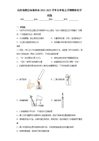 山东省烟台市莱州市2021-2022学年九年级上学期期末化学试题（word版 含答案）