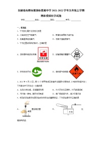 安徽省合肥市巢湖市夏阁中学2021-2022学年九年级上学期期末模拟化学试题（word版 含答案）