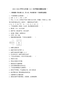 陕西省安康市镇坪县2021-2022学年九年级上学期化学期末模拟题一（word版 含答案）