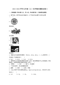 安徽省淮北市濉溪县2021-2022学年九年级上学期化学期末模拟题三（word版 含答案）