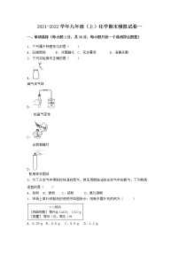 安徽省铜陵市狮子山区2021-2022学年九年级上学期化学期末模拟题一（word版 含答案）