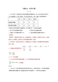 2021中考化学真题分类汇编 专题21 物质的推断（学生卷+教师卷）