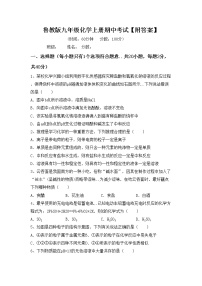 鲁教版九年级化学上册期中考试【附答案】练习题