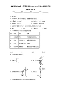 2020-2021学年福建省漳州市龙文区蓝星学校九年级上学期期中化学试题（含答案与解析）