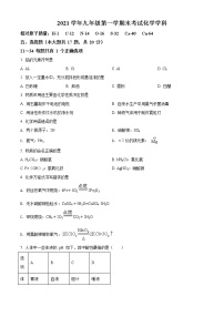 2022年上海市金山区中考一模化学试题 带详解