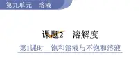 人教版九年级下册课题2 溶解度图文ppt课件
