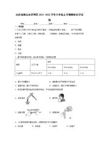 山东省烟台市芝罘区2021-2022学年八年级上学期期末化学试题（word版 含答案）